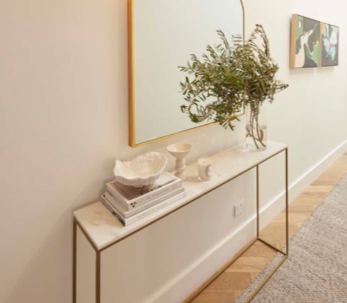 Cloe  Marble Top Console Table | Marble Top Console Table