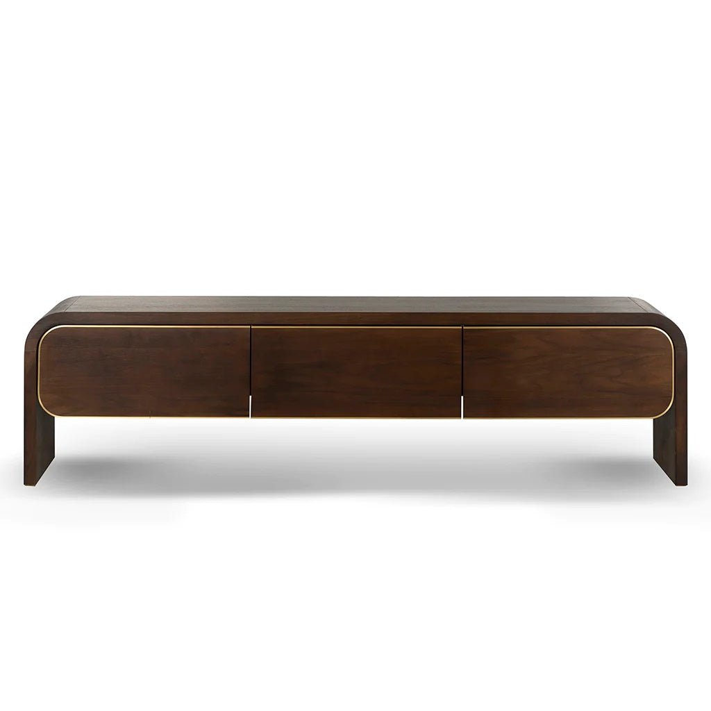 Coco Art Deco Entertainment Unit - Walnut 2m