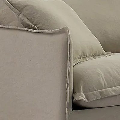 Cove 3 Seater Hamptons Sofa - Taupe Linen