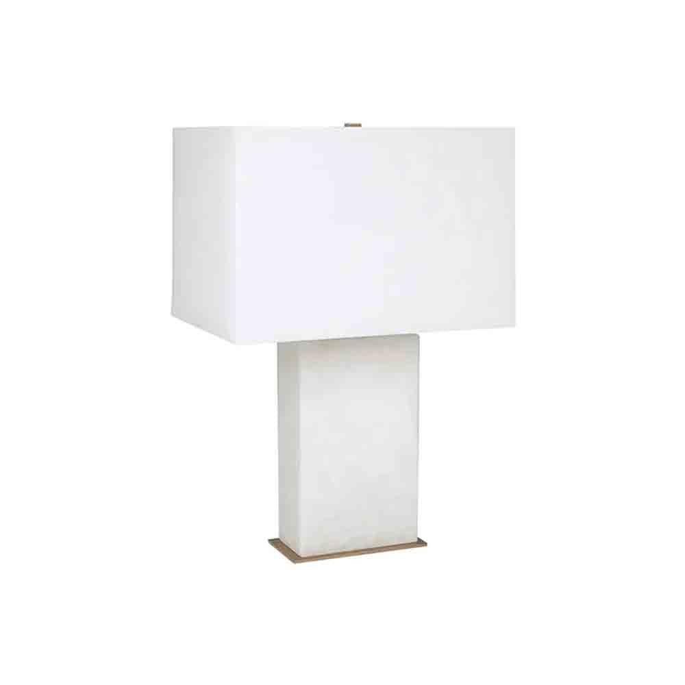 Dominique Alabaster Table Lamp - White