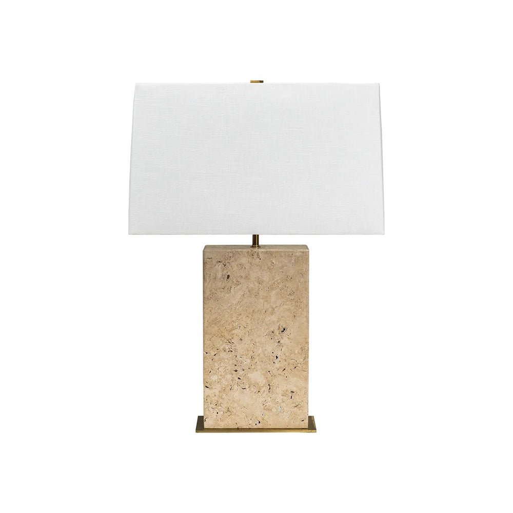 Dominique Travertine Table Lamp