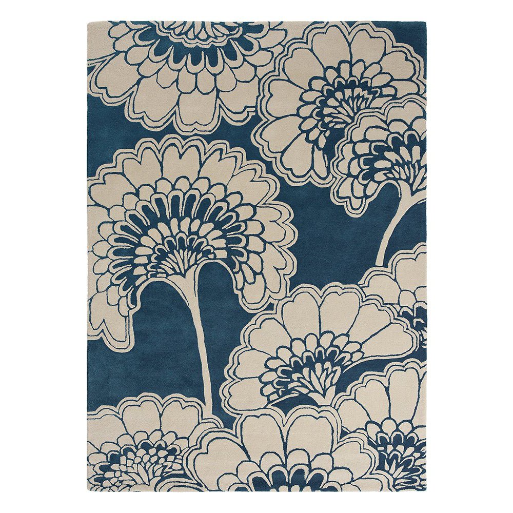 Blue Japanese Rug | Hamptons Style Rug