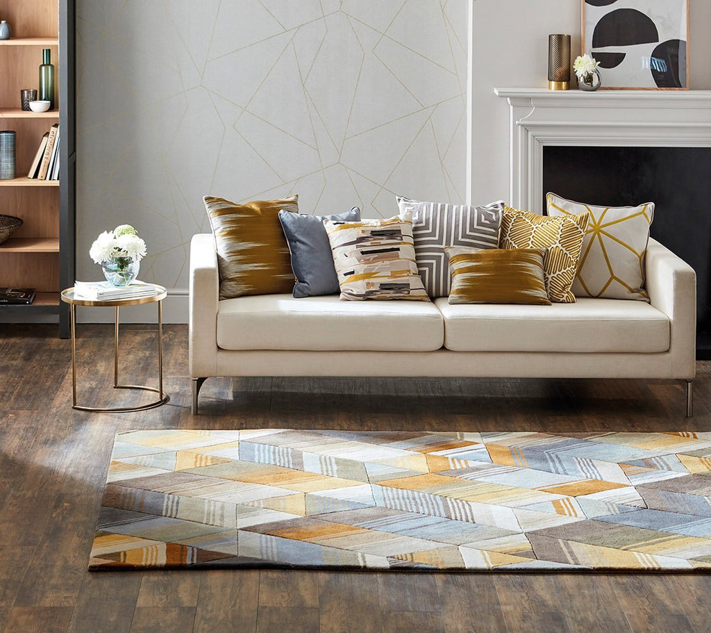 Harlequin Ochre Multicoloured Rug