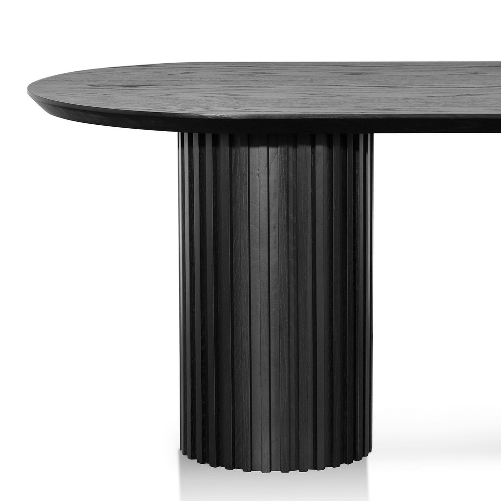 Hunter Black Oval Dining Table - 2.8m