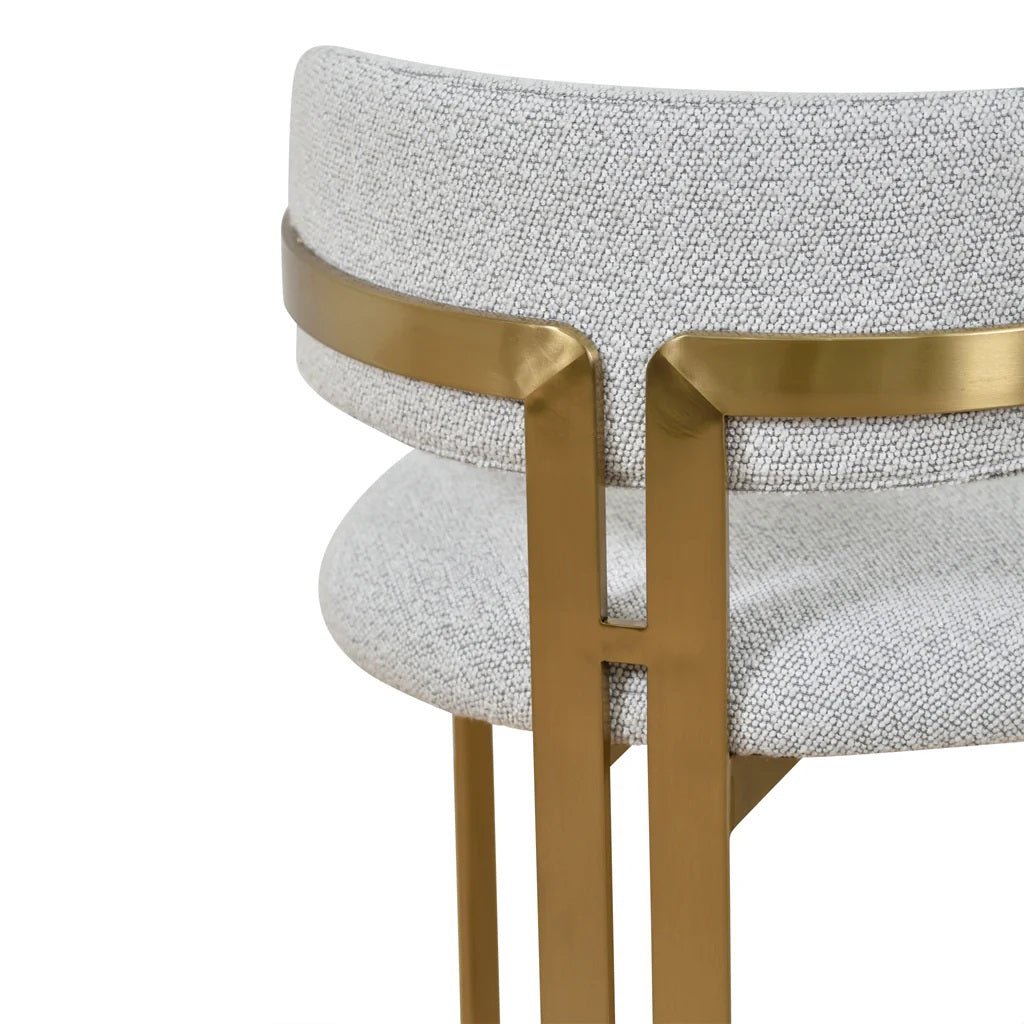 Ivy Gold Bar Stool - Gey Boucle