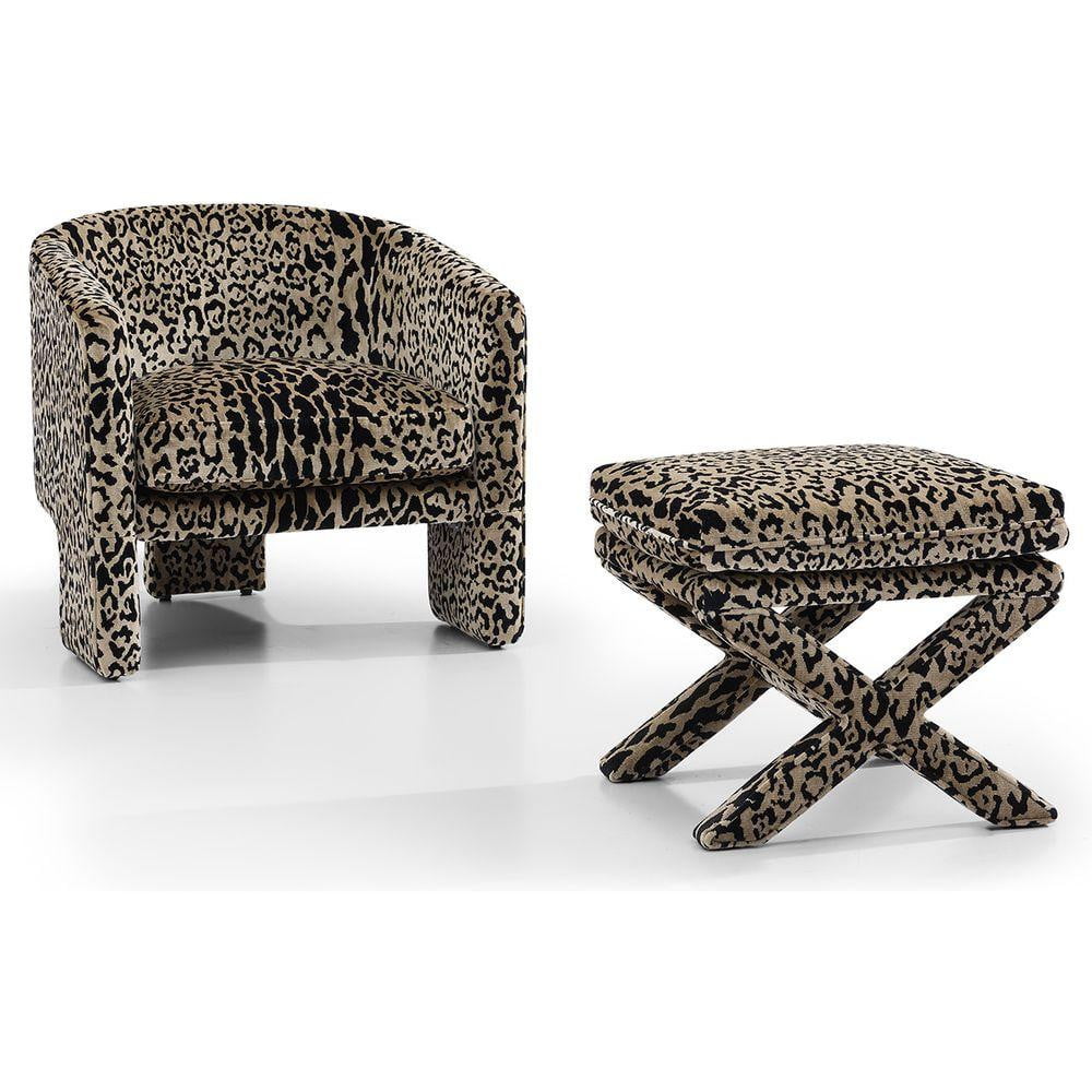 Koko Accent Chair - Leopard Chenille