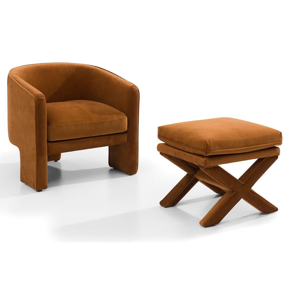 Koko Velvet Armchair - Caramel