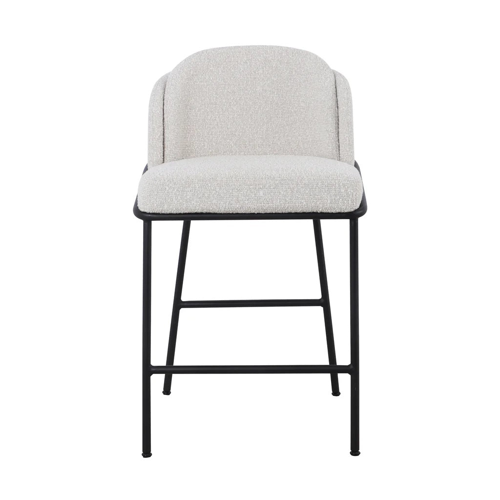 Laila Bar Stool - Pearl Grey Boucle (Set of 2)