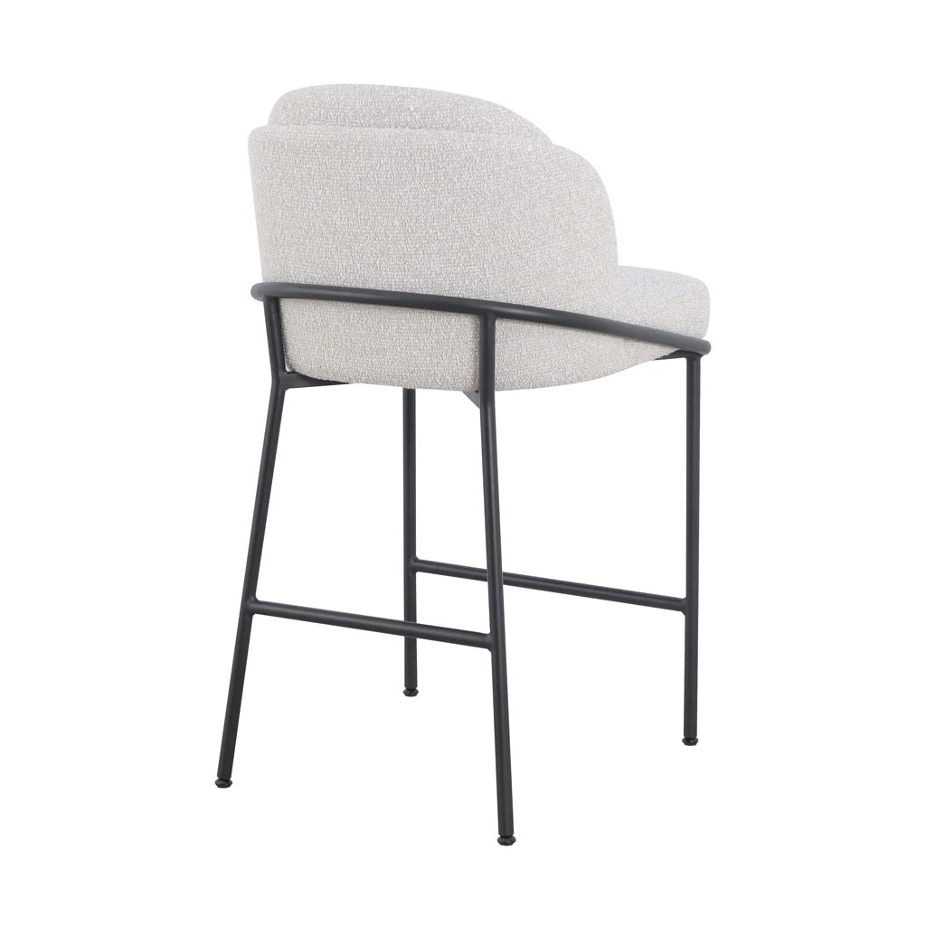 Laila Bar Stool - Pearl Grey Boucle (Set of 2)