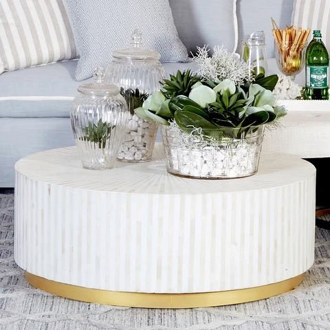 Makayla Bone Inlay Coffee Table - Natural