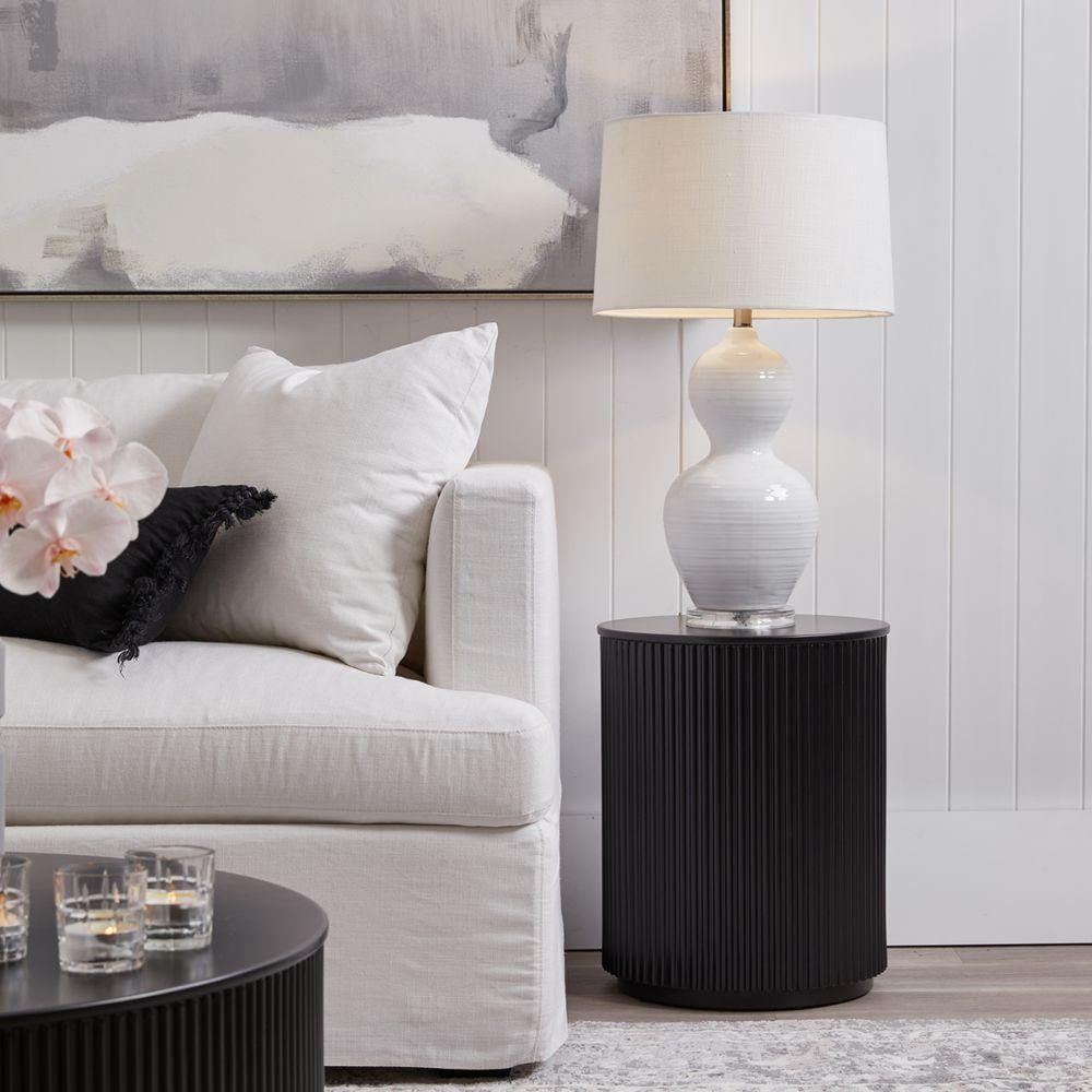 Monaco Black Round Side Table