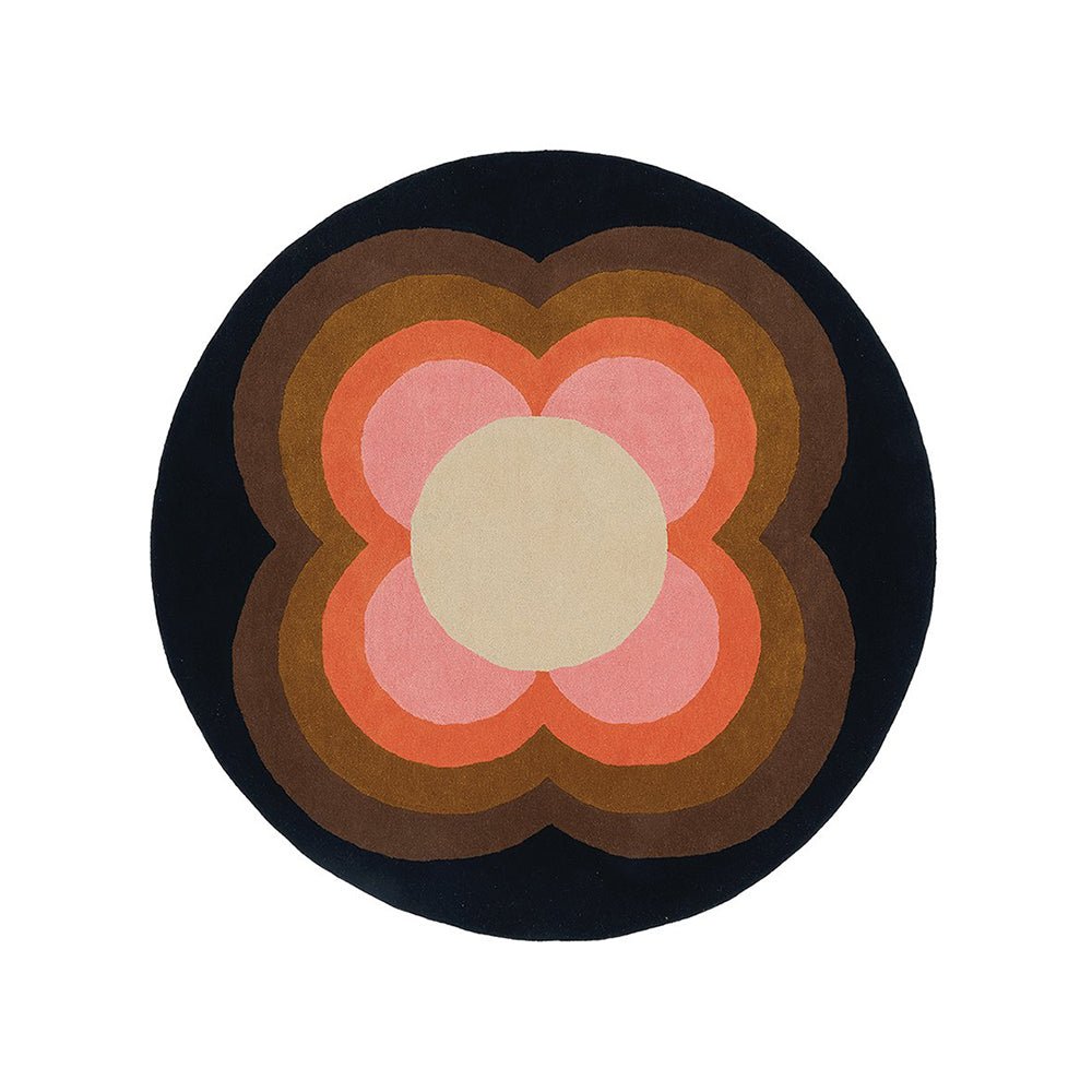 Orla Kiely Sunflower Round Rug - Pink