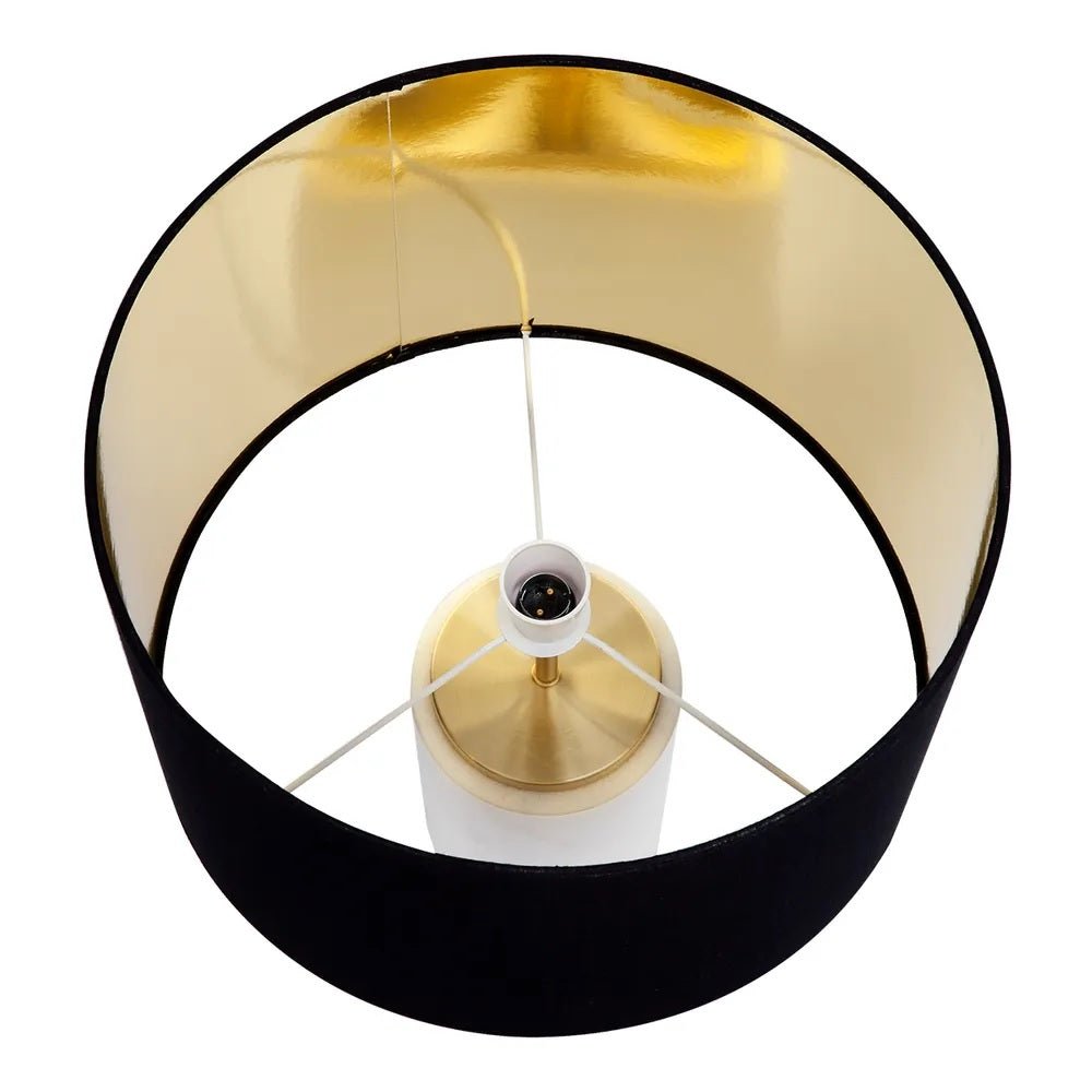 Paola White Marble Table Lamp - Gold Base