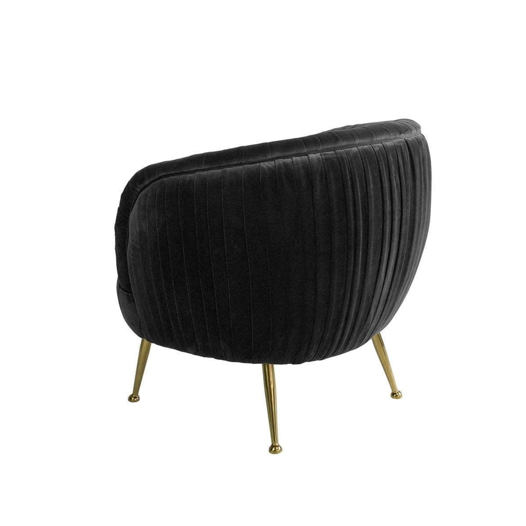 Paris Black Velvet Armchair |Black Armchairs