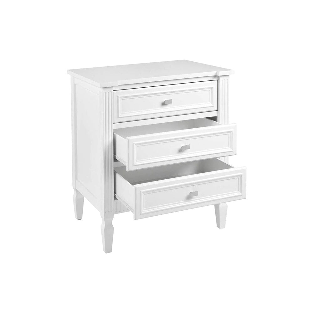 Portside Bedside Table White | Large Hamptons Bedside Table