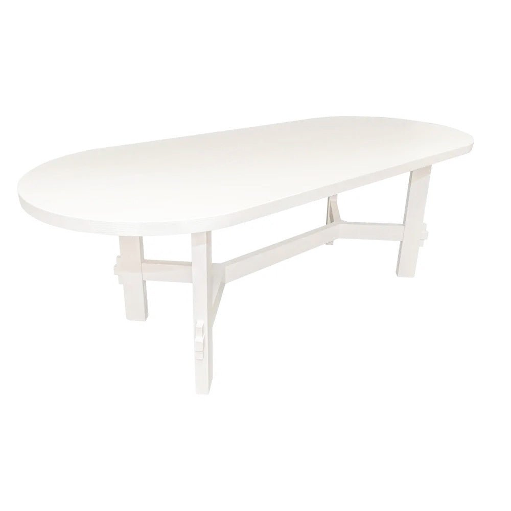 Positano White Oval Dining Table