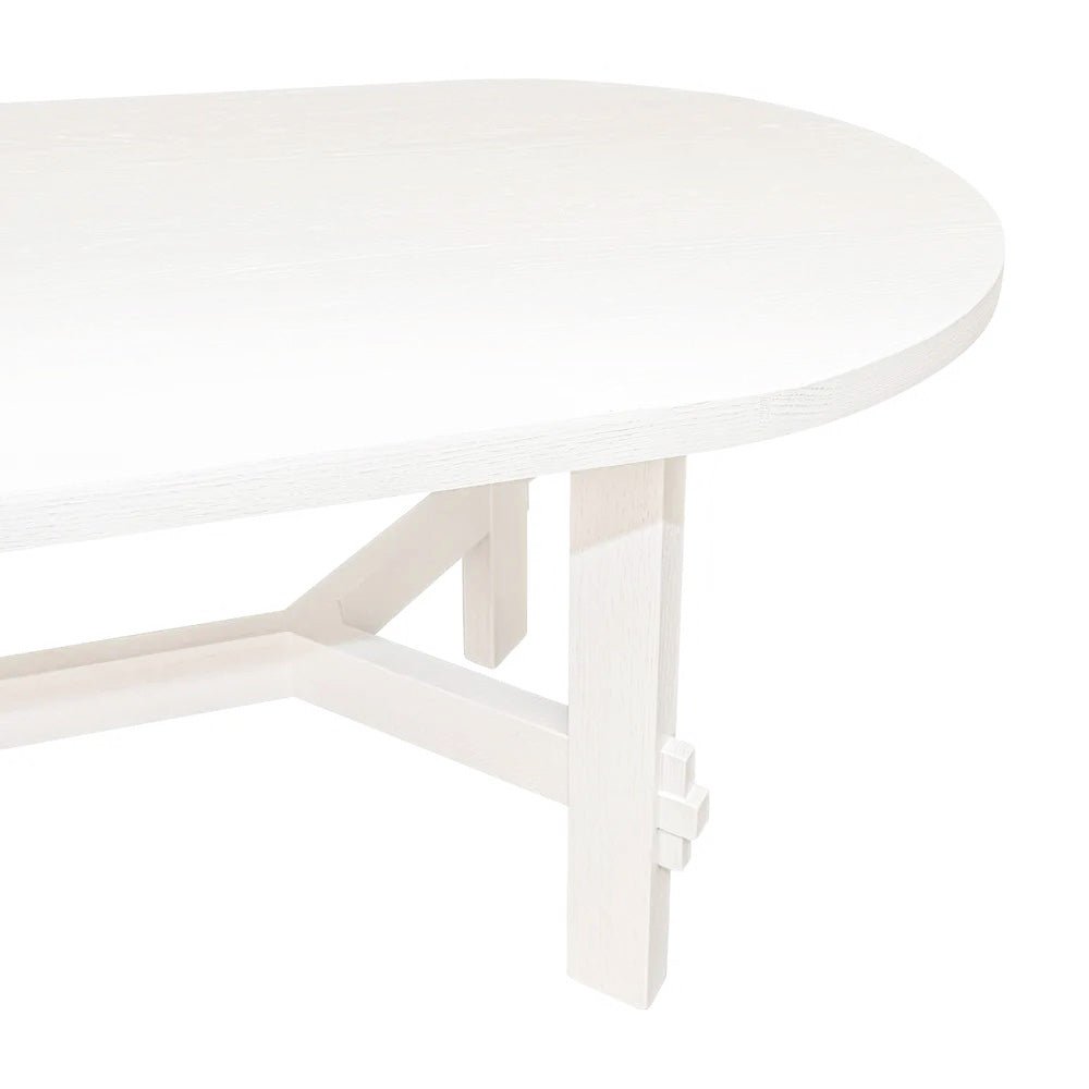 Positano White Oval Dining Table