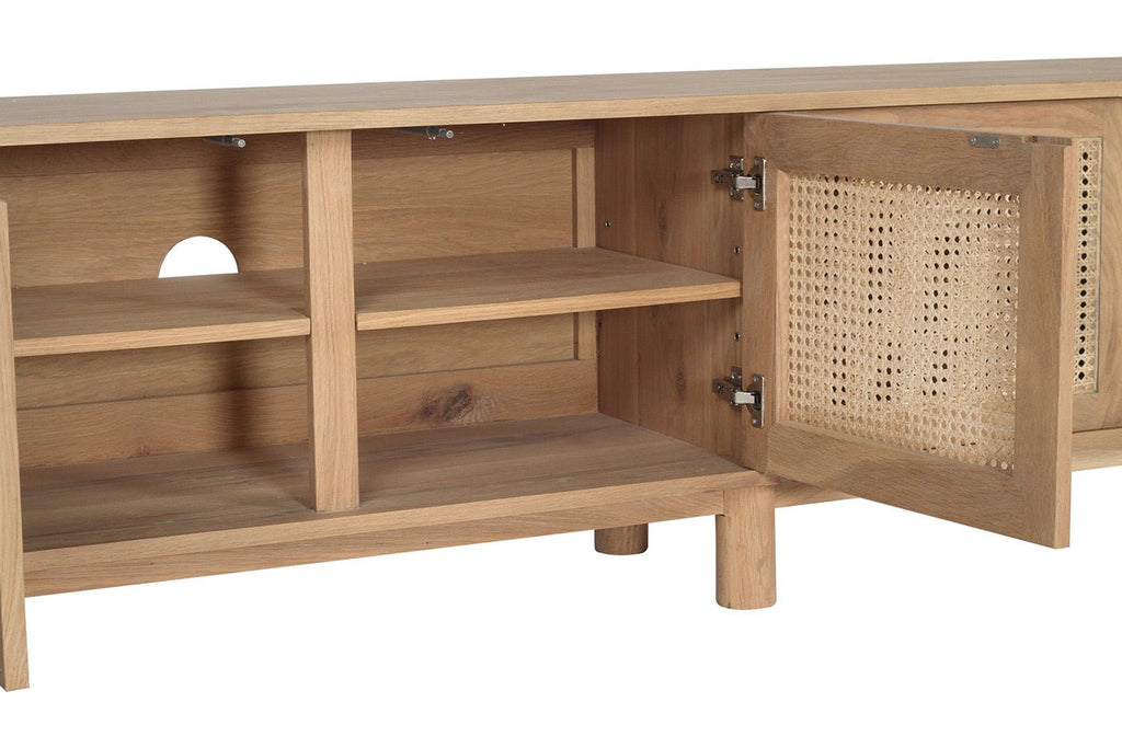 Raffles 6 Door Rattan TV Unit - Natural