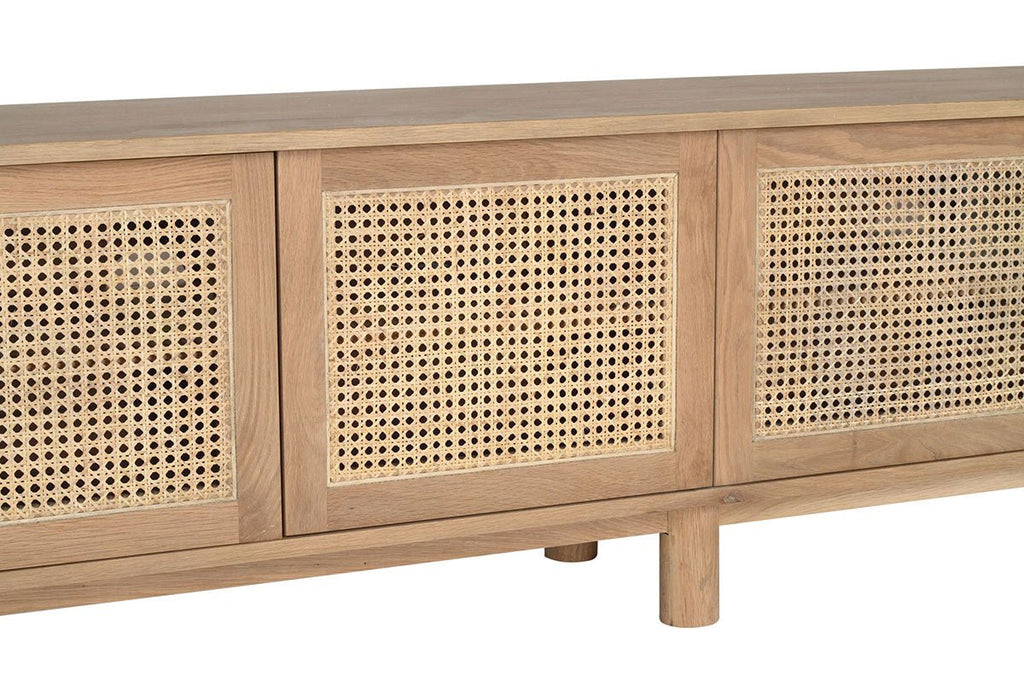 Raffles 6 Door Rattan TV Unit - Natural