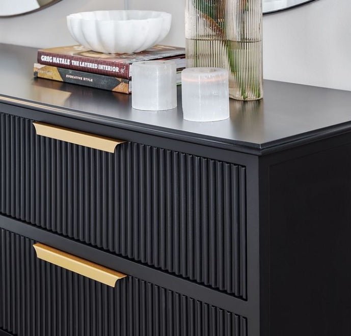 Ripple 4-Drawer Chest - Black