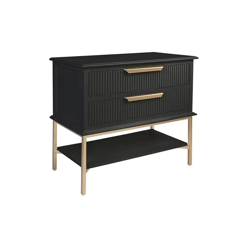 Large Black Bedside Table