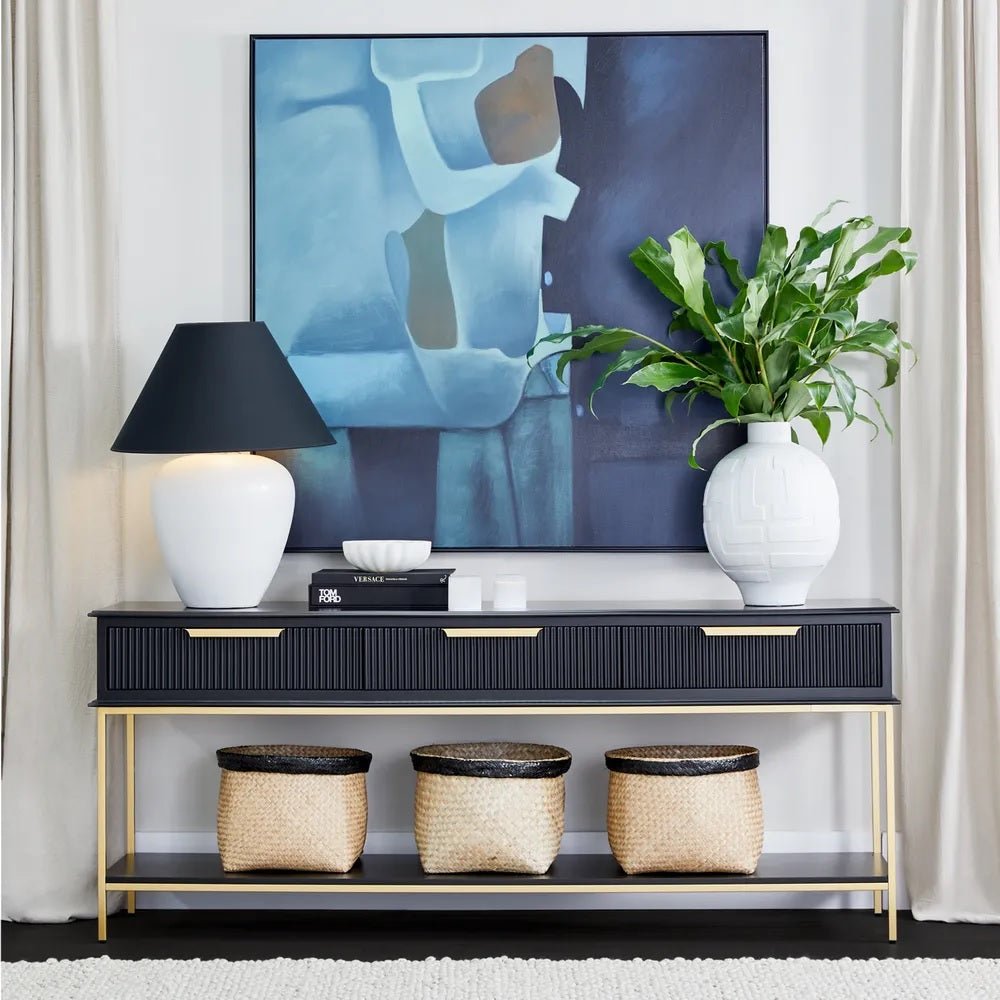 Ripple Black Console Table - Large