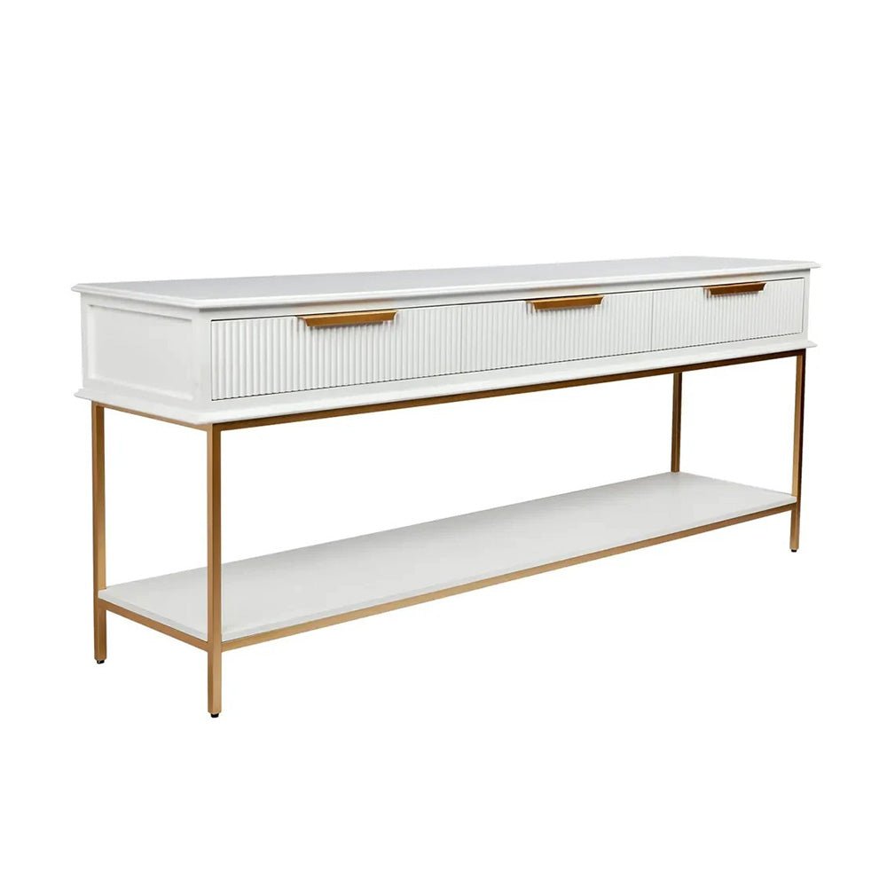 Ripple White Console Table - Large