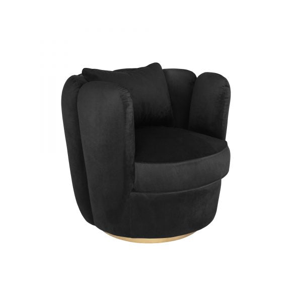 Soho Velvet armchair Black | Velvet armchair 