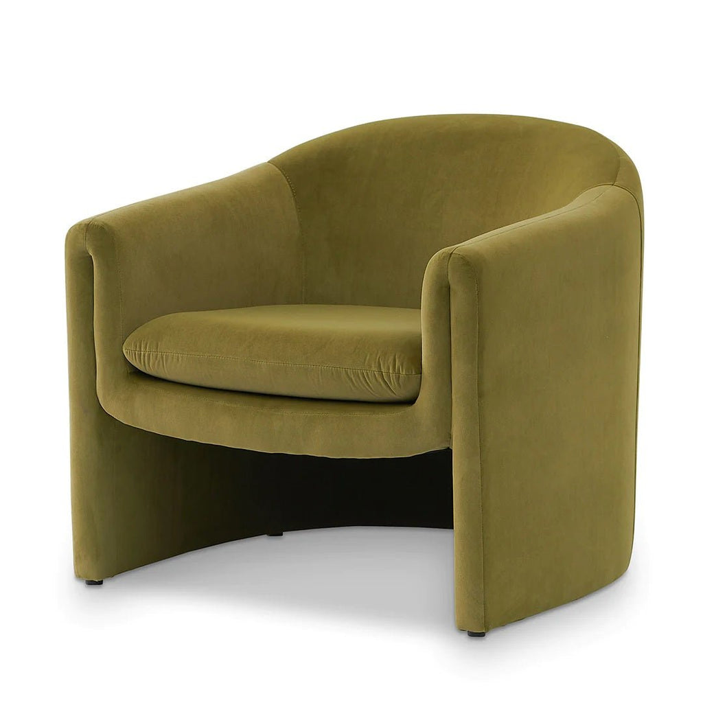 Sophia Velvet Armchair - Army Green