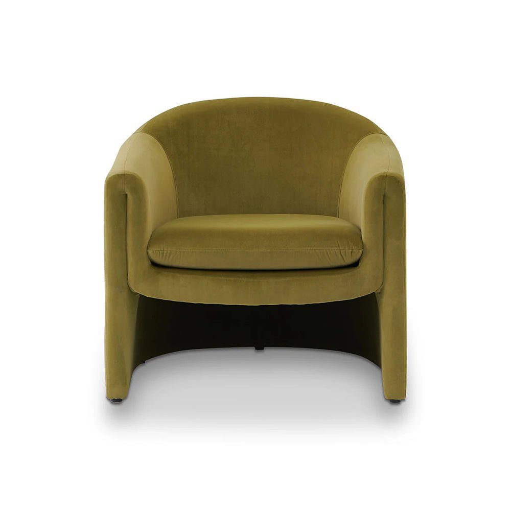 Sophia Velvet Armchair - Army Green