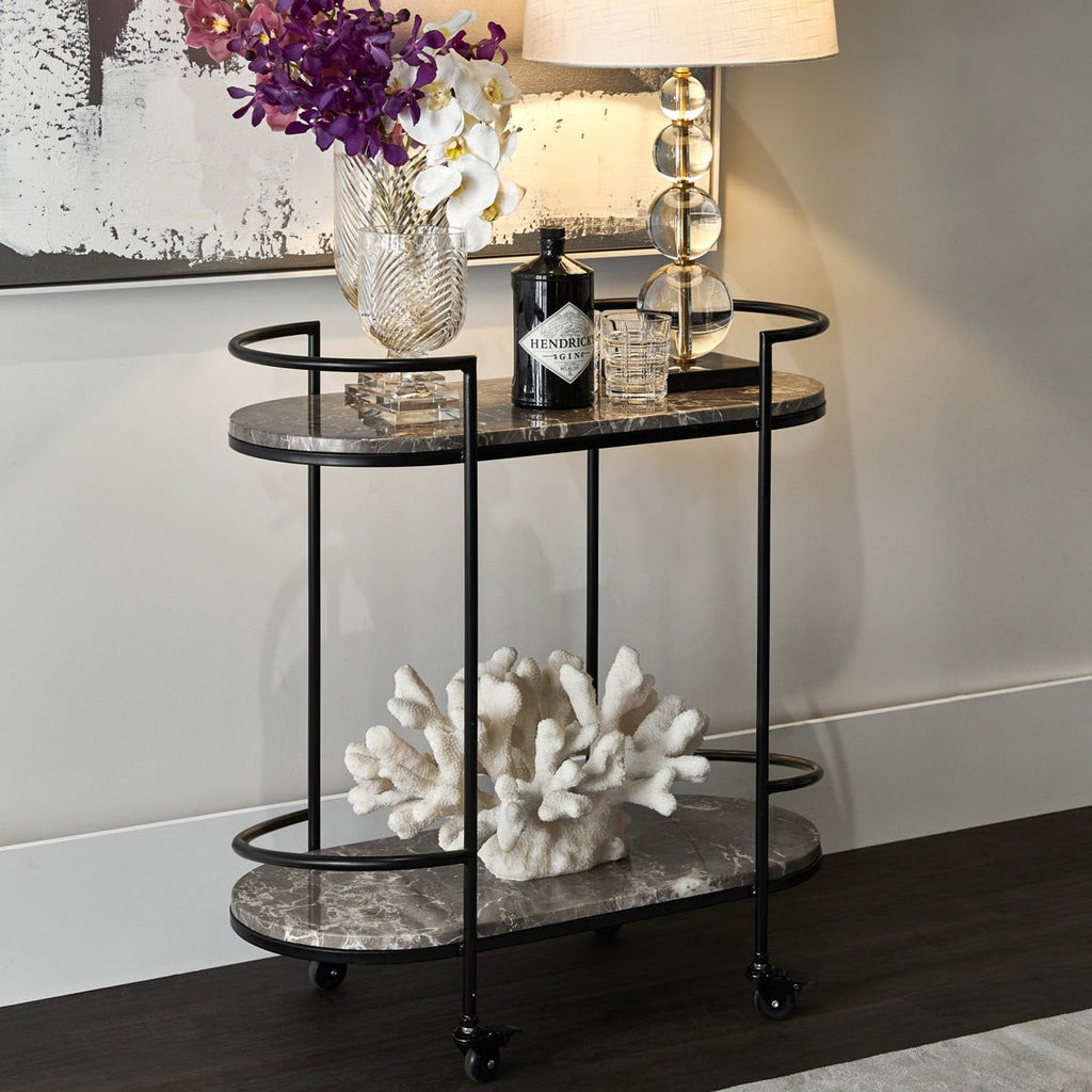 Southside Marble Drinks Trolley | Attica House Luxury Drinks Trolley