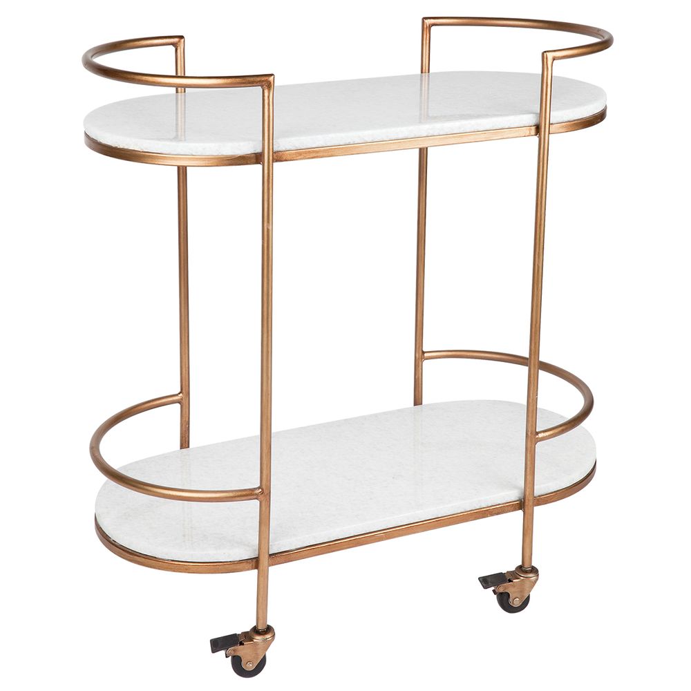 Southside Gold and Marble Drinks Trolley