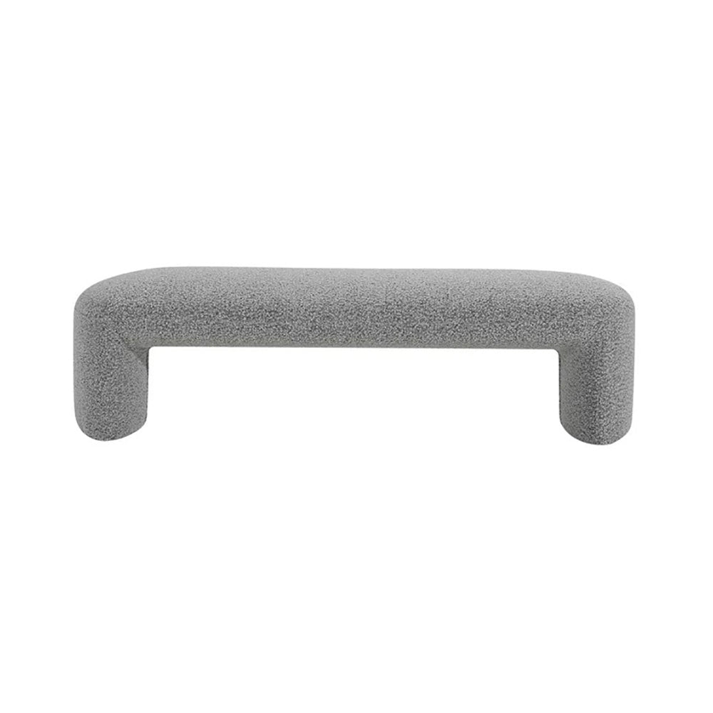 Muse Gray Boucle Ottoman