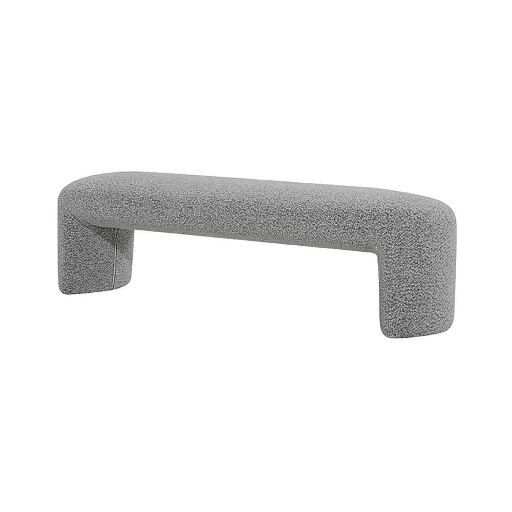 Muse Gray Boucle Ottoman