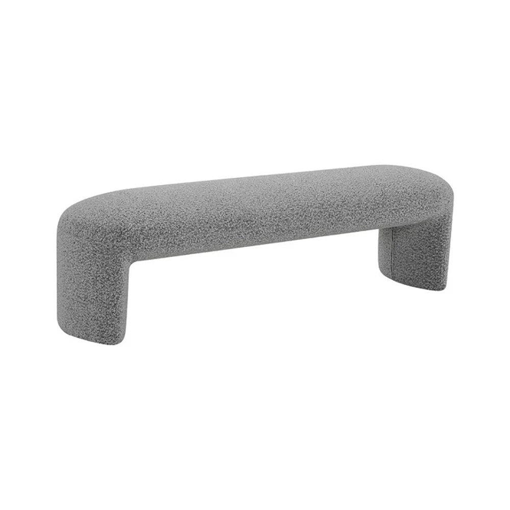 Muse Gray Boucle Ottoman