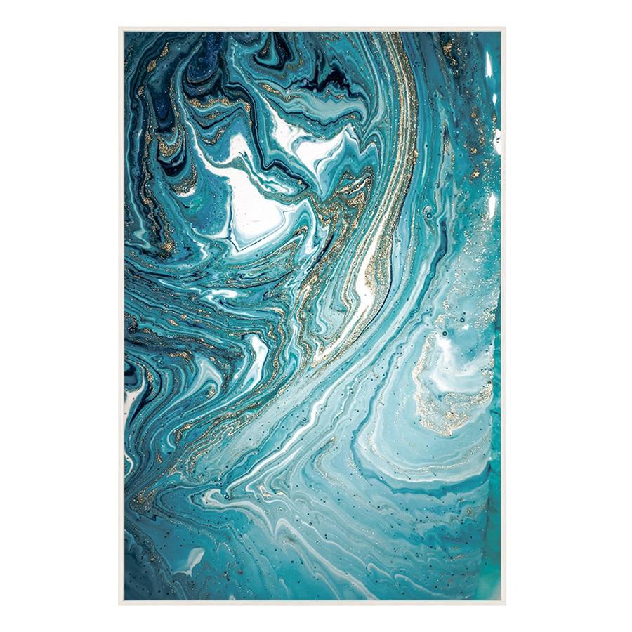 Transcendent 1 Teal Abstract Wall Art