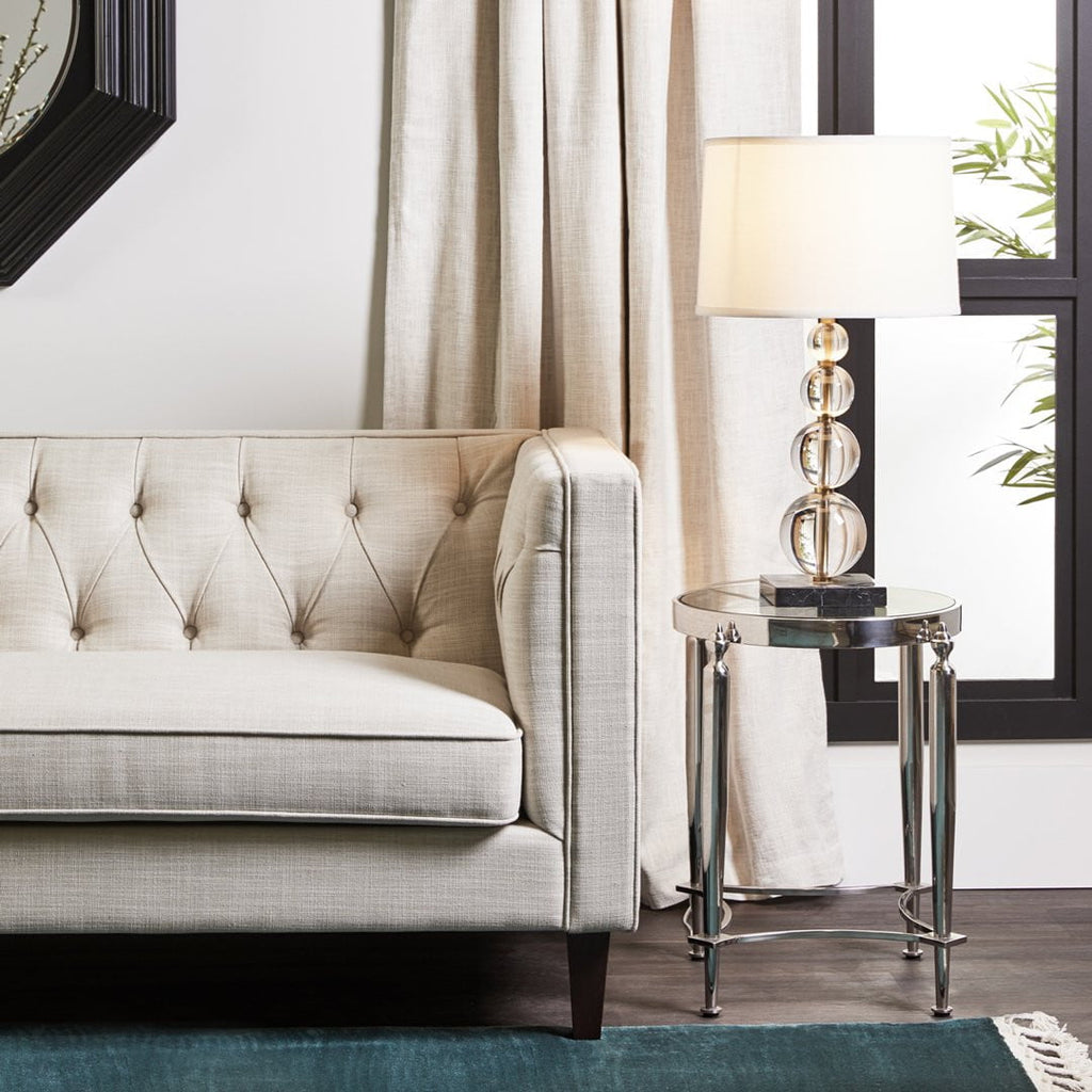 Tuxedo 3 Seater Tufted Sofa - Natural | Luxury Sofas Sydney