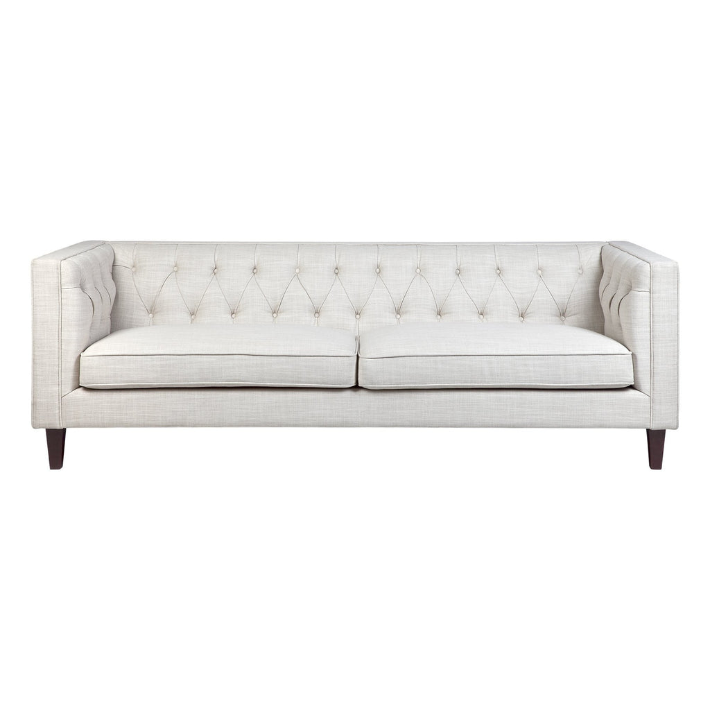 Tuxedo 3 Seater Tufted Sofa - Natural | Luxury Sofas Sydney