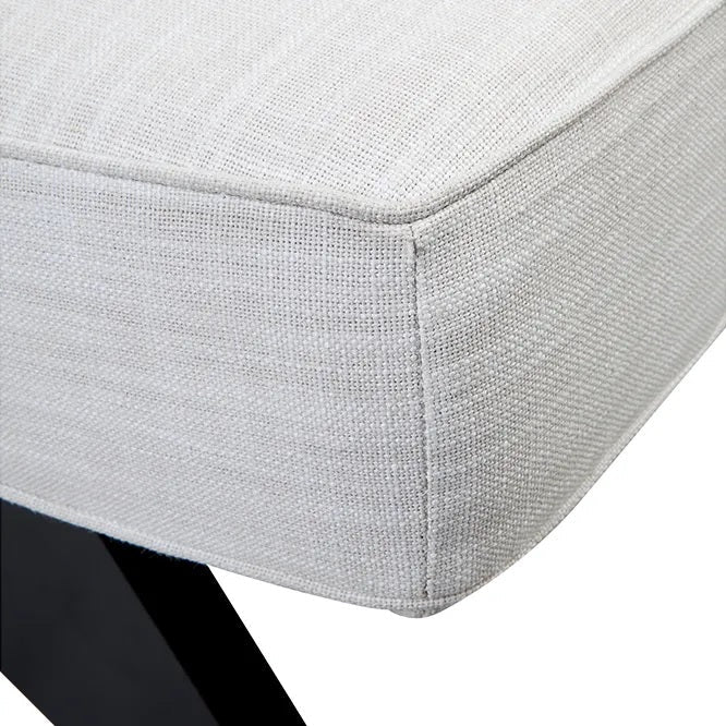 Venice White Linen Armchair 