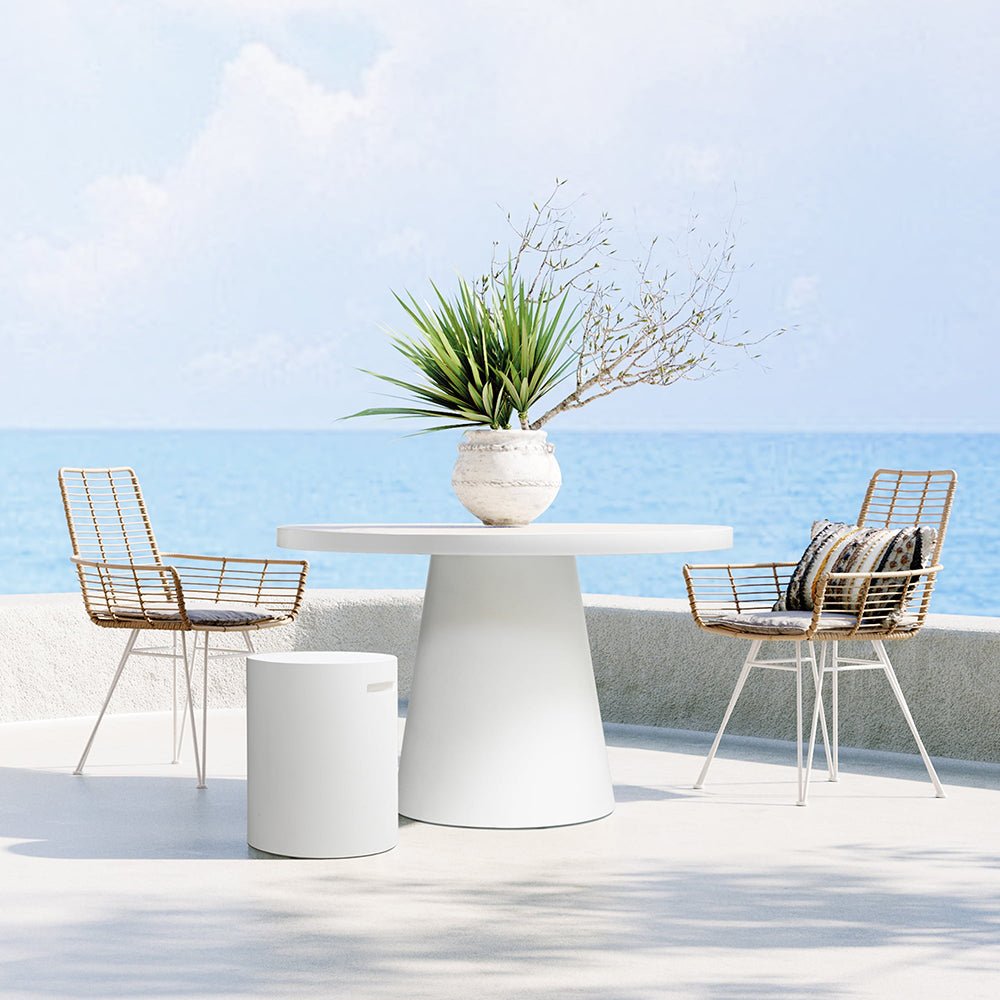 Whitehaven Outdoor Stool - White