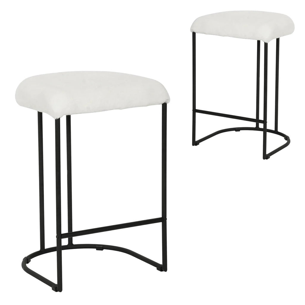 Yara White Bar Stool - Set of 2