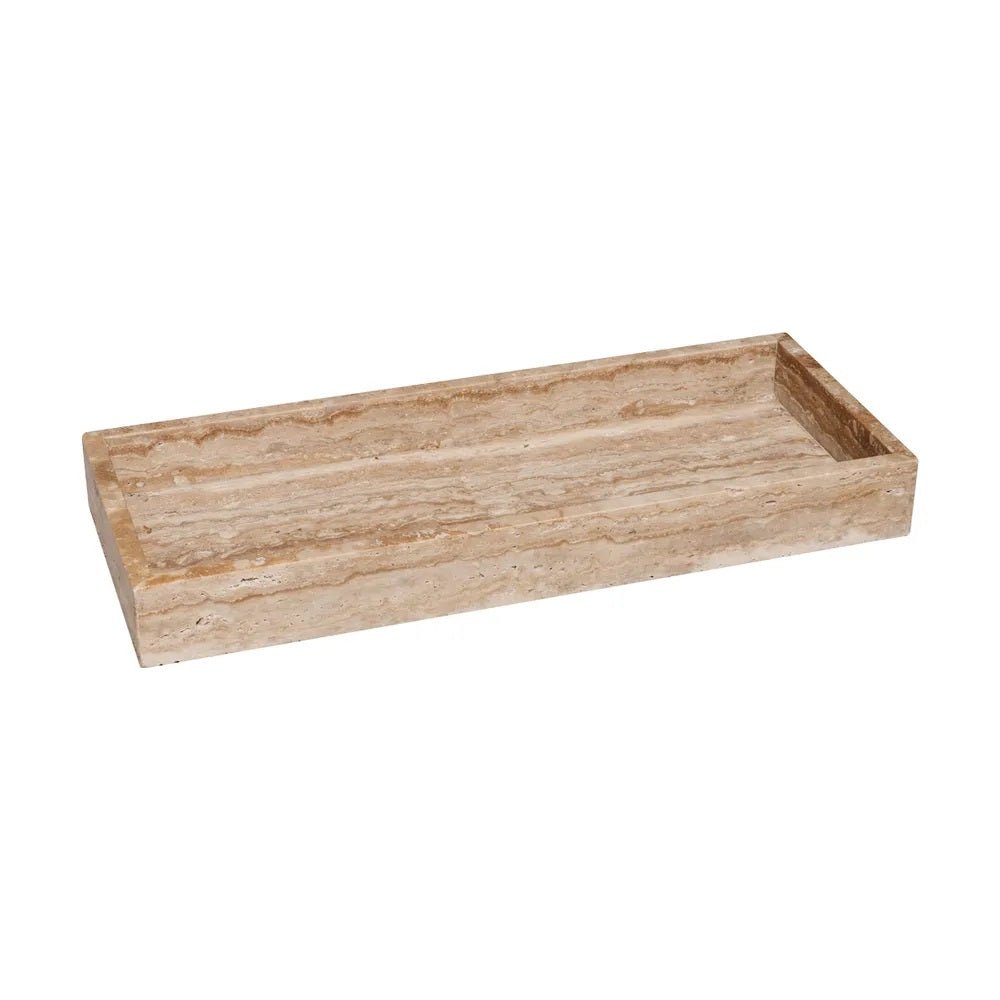 Zoey Travertine Tray - Medium