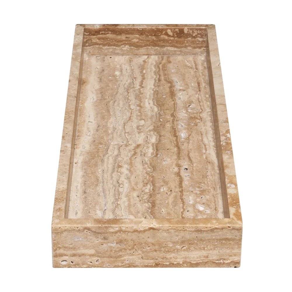 Zoey Travertine Tray - Medium