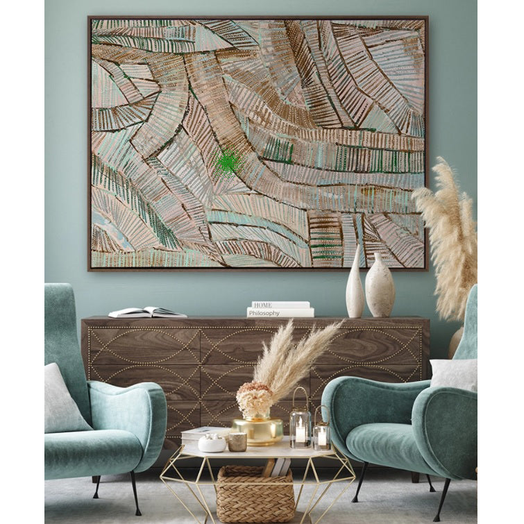 Dhala-Bu-Nya Bula Green Canvas Art Print